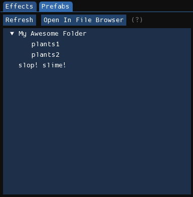 Effect prefabs catalog