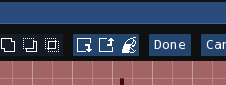 Buttons in the geometry editor
